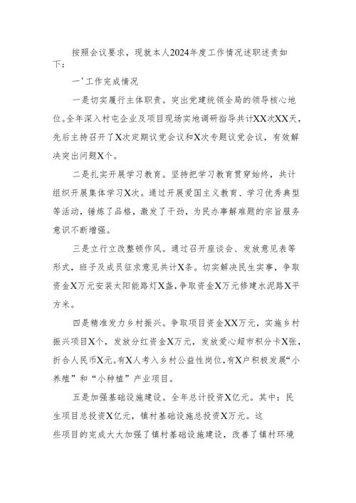 乡镇党委书记述责述职报告.docx