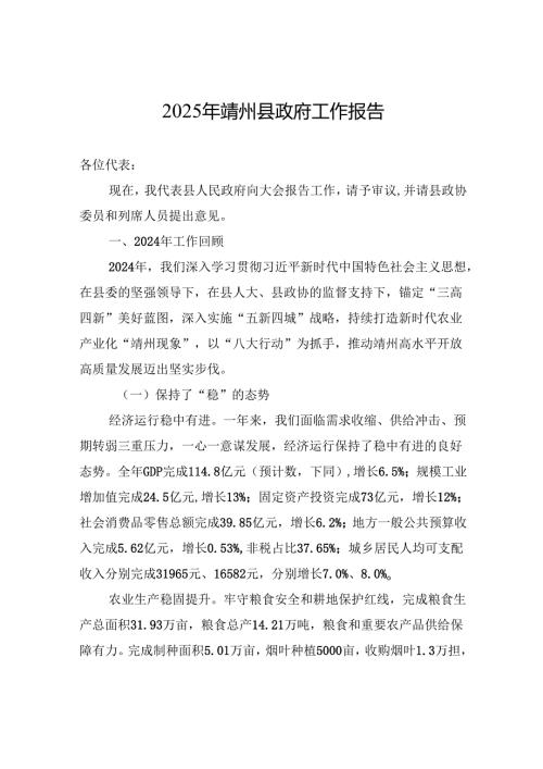 2025年靖州县政府工作报告.docx