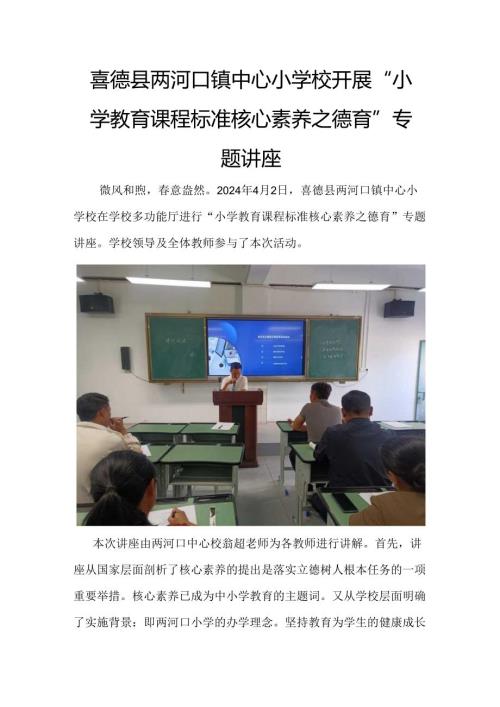 喜德县两河口镇中心小学校开展.docx