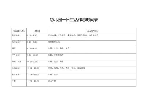 幼儿一日生活作息时间表.docx