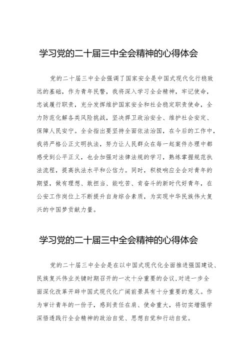 二十届三中全会精神学习体会研讨发言稿最新32篇.docx
