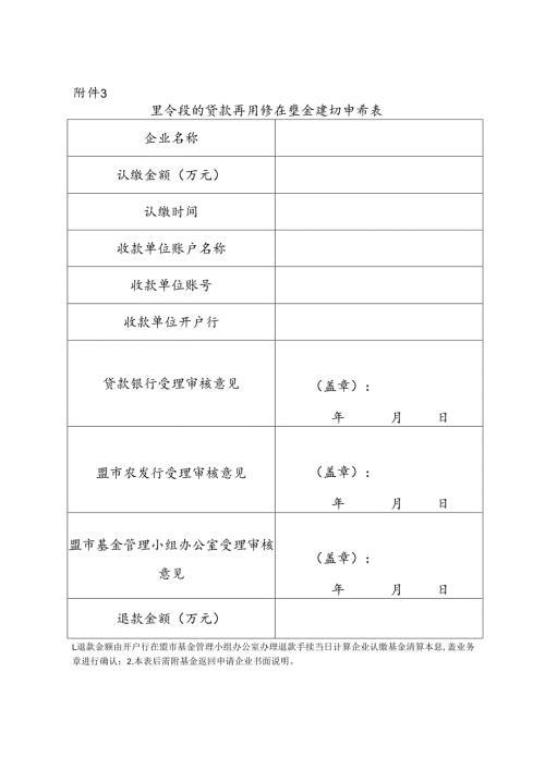 粮食收购贷款信用保证基金返回申请表.docx