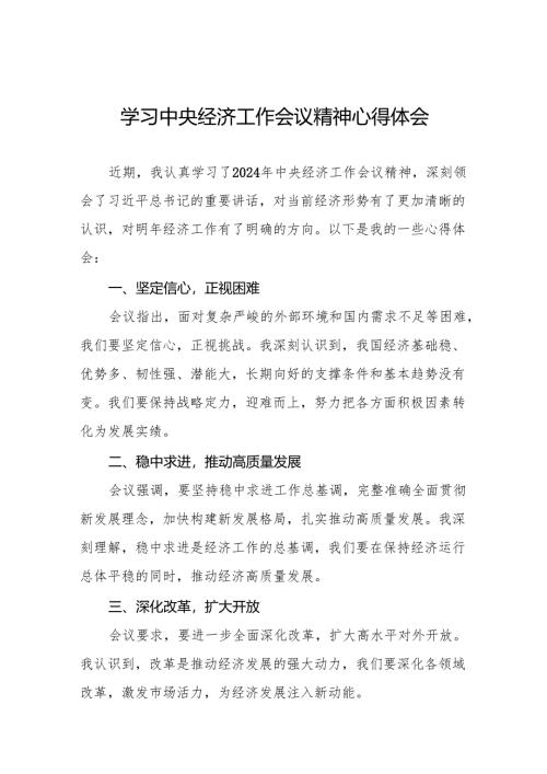 七篇学习2024年中央经济工作会议的心得体会.docx
