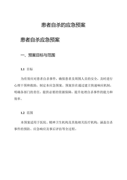 患者自杀的应急预案.docx