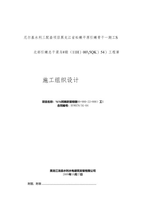 干渠施工组织设计.docx