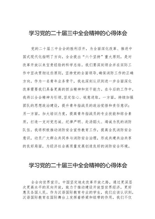 关于二十届三中全会精神的心得体会最新样本(38篇).docx