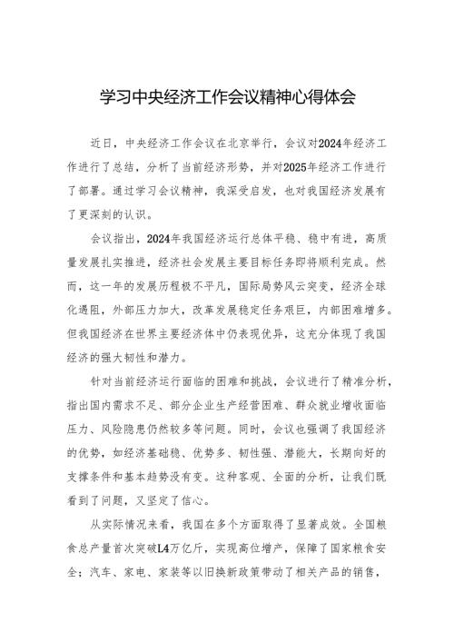 五篇统计所学习贯彻2024年中央经济工作会议精神心得体会.docx