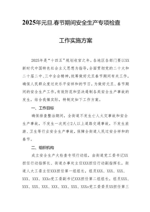 2025年乡镇开展《元旦、春节期间安全生产专项检查》工作方案 （3份）_96.docx