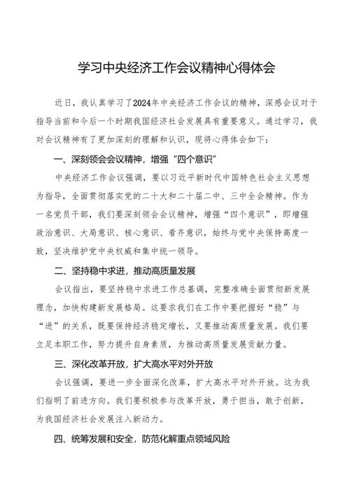 七篇学习2024年中央经济工作会议心得体会发言稿.docx