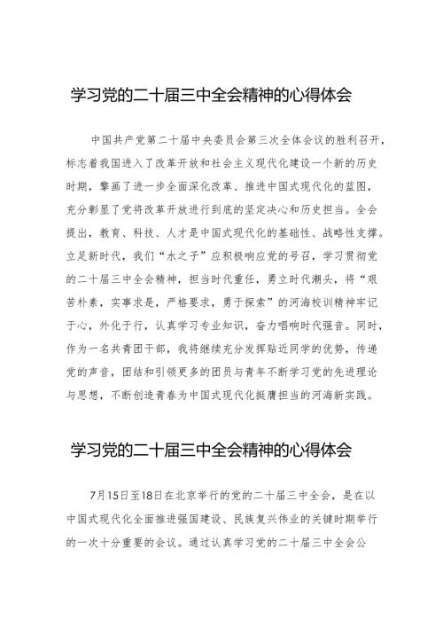 关于二十届三中全会精神学习体会优秀模板32篇.docx