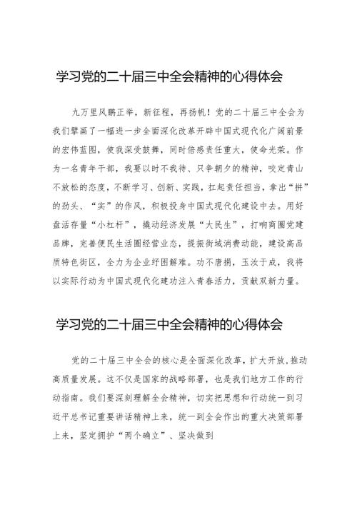 关于2024年党的二十届三中全会精神的学习体会交流发言32篇.docx