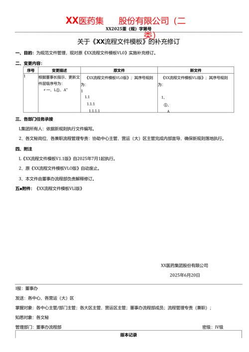 关于《流程文件模板》的补充修订.docx