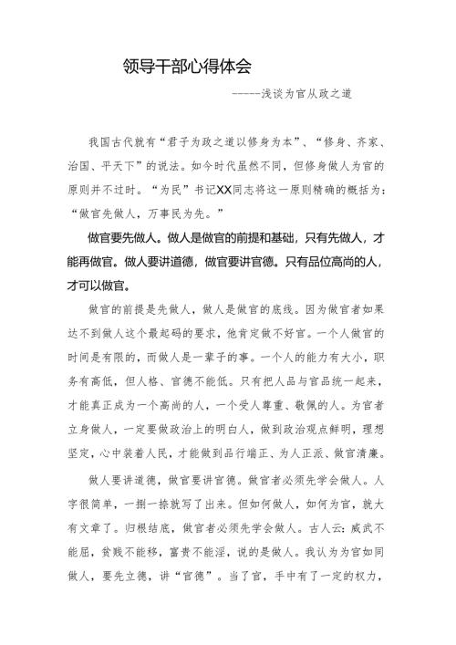 领导干部心得体会.docx