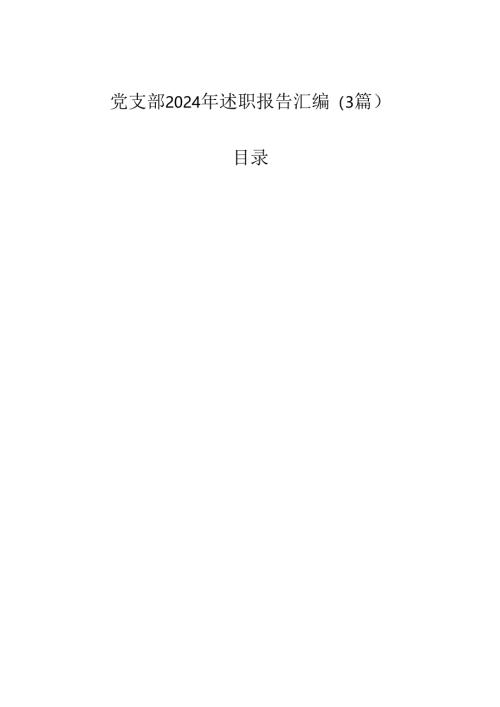 党支部2024年述职报告汇编（3篇）.docx