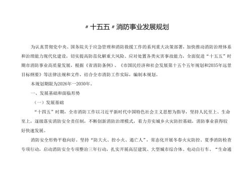 “十五五”消防事业发展规划.docx