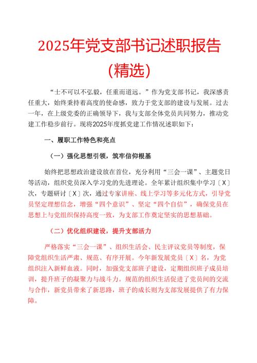 2025年党支部书记述职报告（精选）.docx