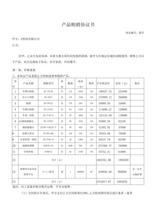 产品购销协议书.docx