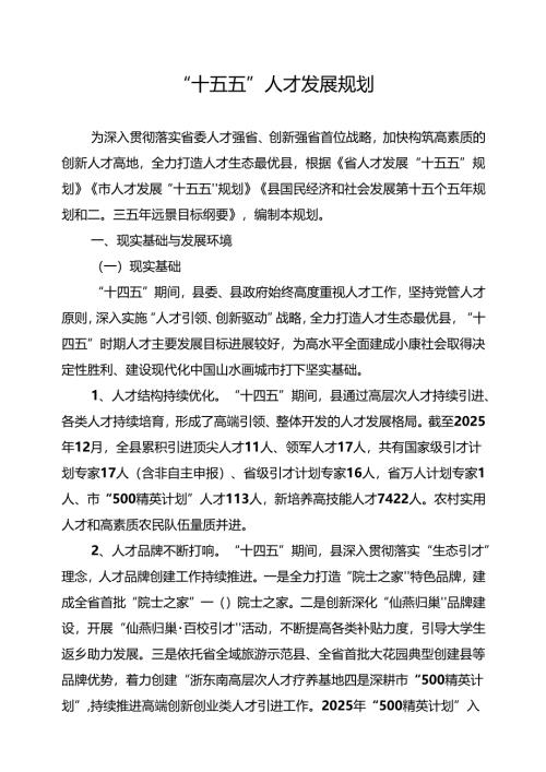 “十五五”人才发展规划.docx