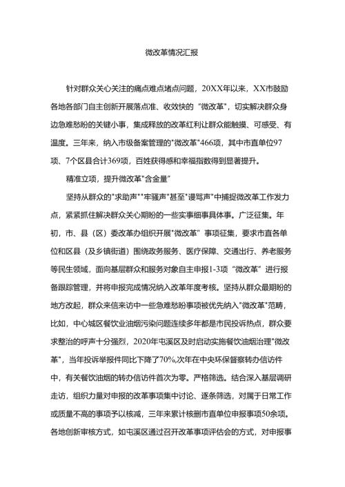 微改革情况汇报.docx