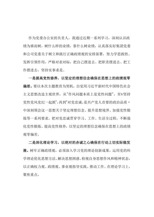 政绩观研讨材料2篇.docx