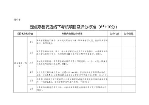 定点零售药店线下考核项目及评分标准.docx