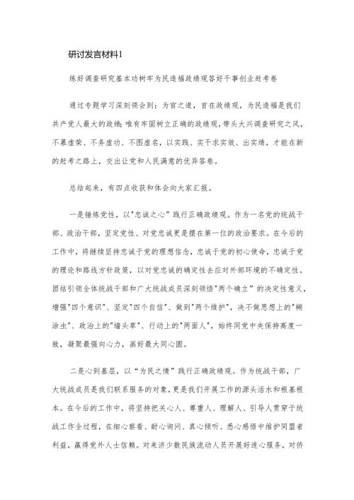 研讨发言材料2篇.docx