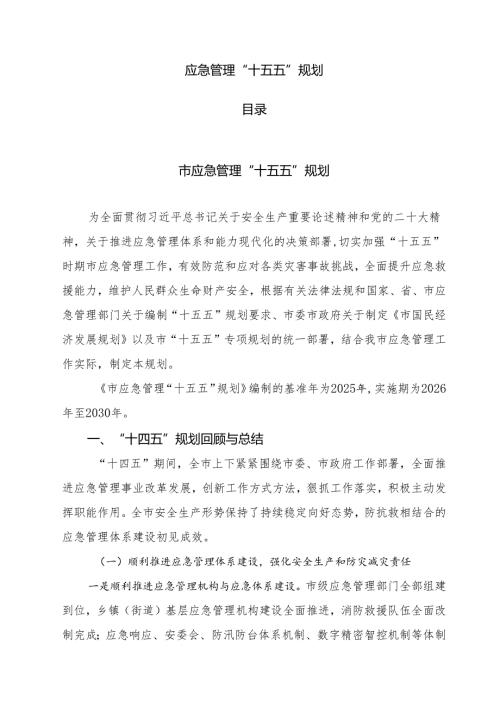 应急管理“十五五”规划.docx