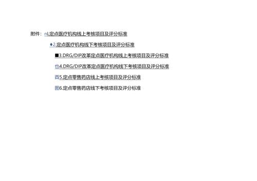 定点医疗机构、DRGDIP改革定点医疗机构、零售药店线上、线下考核项目及评分标准.docx
