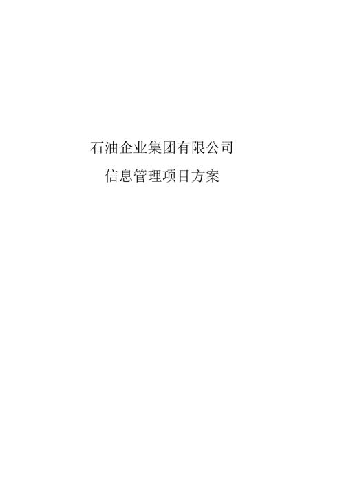 石企有限公司信息管理项目方案.docx