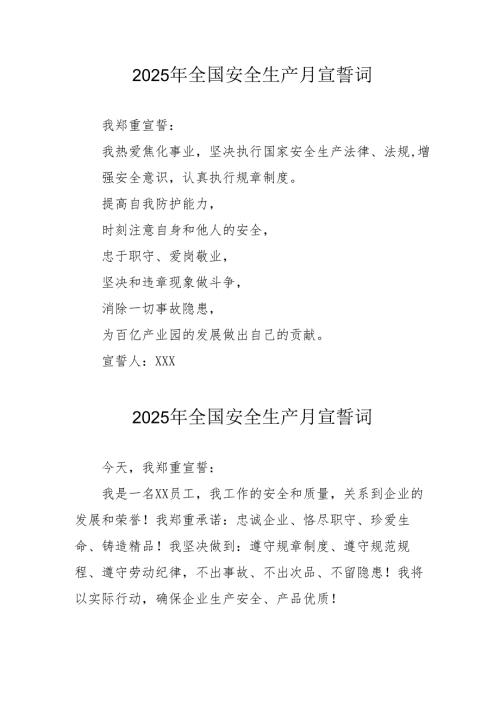 2025年《安全生产月》个人宣誓词 （4份）_97.docx