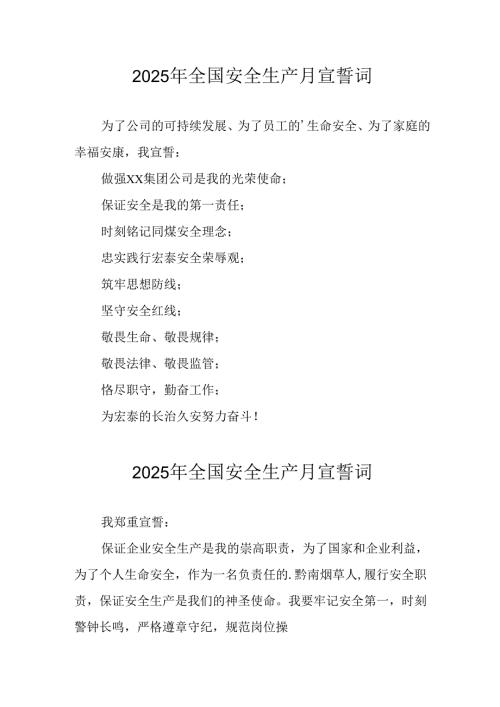 2025年安全生产月动员会宣誓词.docx