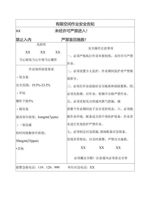 有限空间作业安全告知（2025年XX公司）.docx