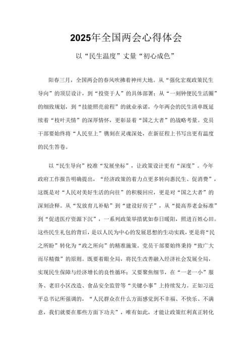 国企2025年全国两会心得体会精选资料.docx