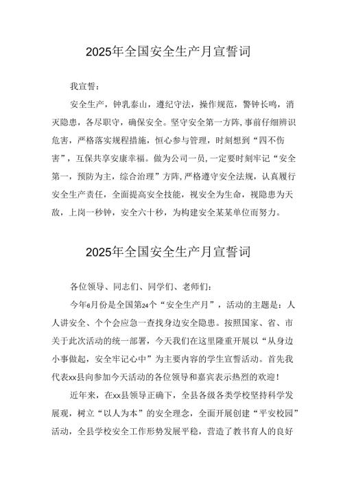 2025年《安全生产月》个人宣誓词 （4份）_78.docx