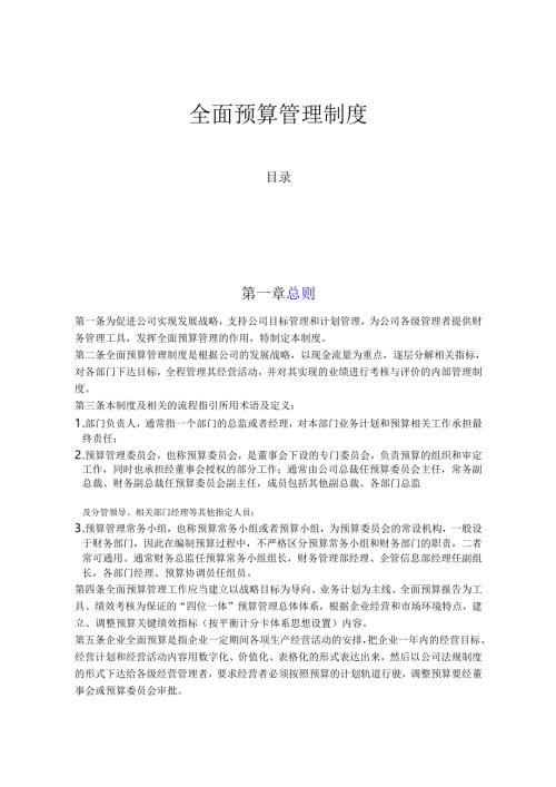 作业指引6：全面预算管理制度.docx
