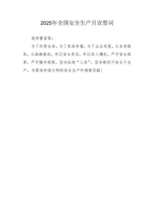 2025年《安全生产月》个人宣誓词 （3份）_91.docx