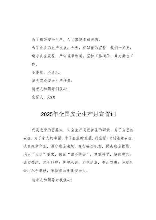 2025年《安全生产月》个人宣誓词 （4份）_89.docx