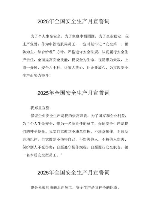 2025年《安全生产月》个人宣誓词 （3份）_59.docx
