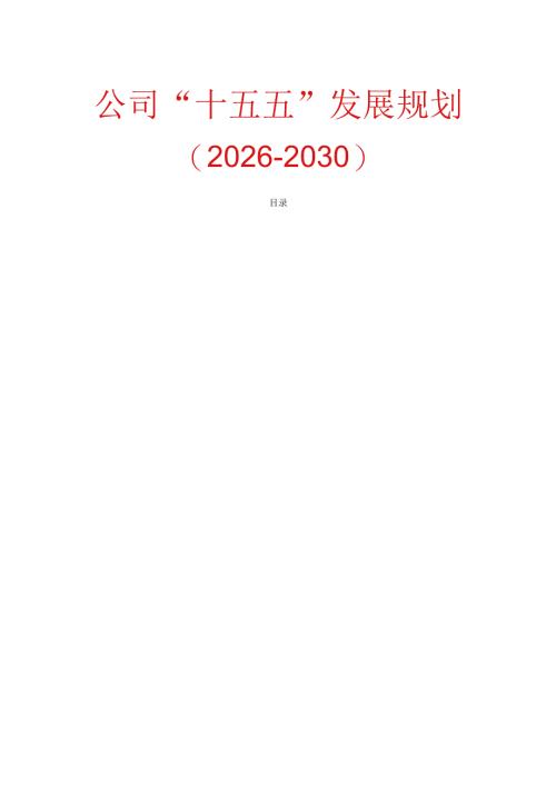 公司“十五五”发展规划（2026-2030）.docx