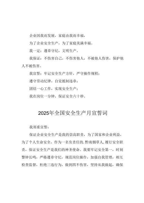 2025年《安全生产月》个人宣誓词 （3份）_54.docx