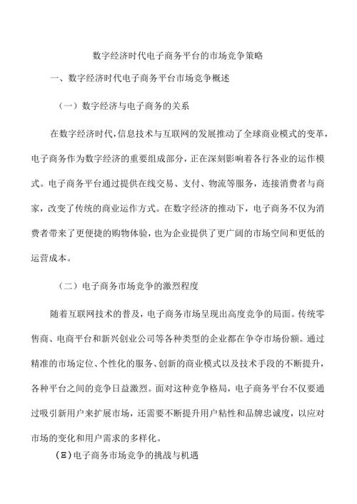 数字经济时代电子商务平台的市场竞争策略.docx