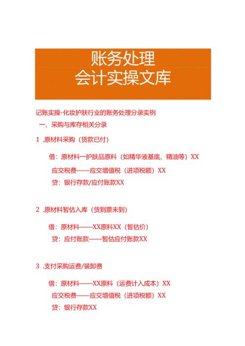 记账实操-化妆护肤行业的账务处理分录实例.docx