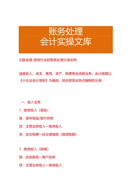 记账实操-旅馆行业的账务处理分录实例.docx