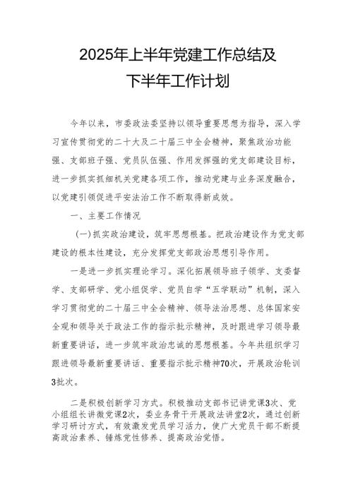 开展2025年上半年党建工作总结及下一步工作打算汇编4份.docx