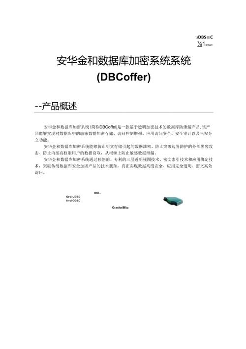 安华金和数据库加密系统(DBCoffer).docx