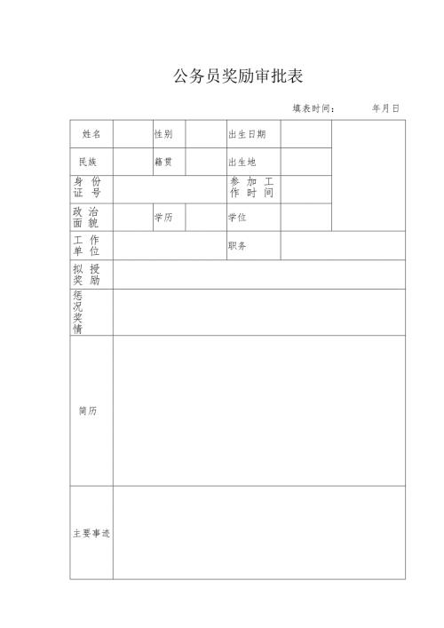 公务员奖励审批表.docx