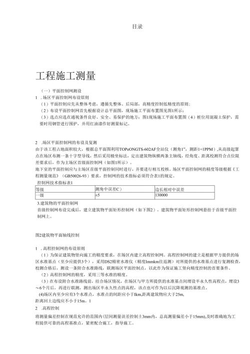 泰达市民文化广场工程施工测量方案.docx