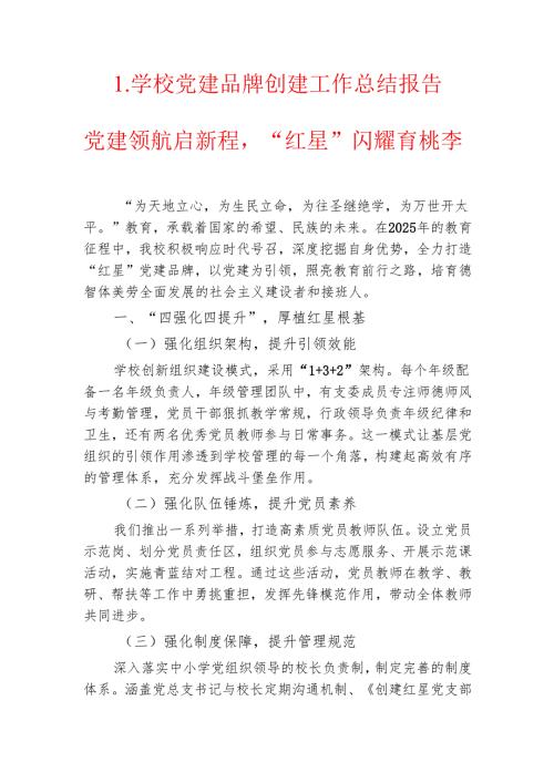 1.学校党建品牌创建工作总结报告.docx