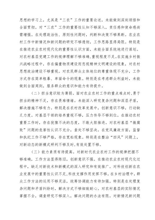 四篇 乡长2025年度民主生活会四个带头个人对照检查材料范文.docx