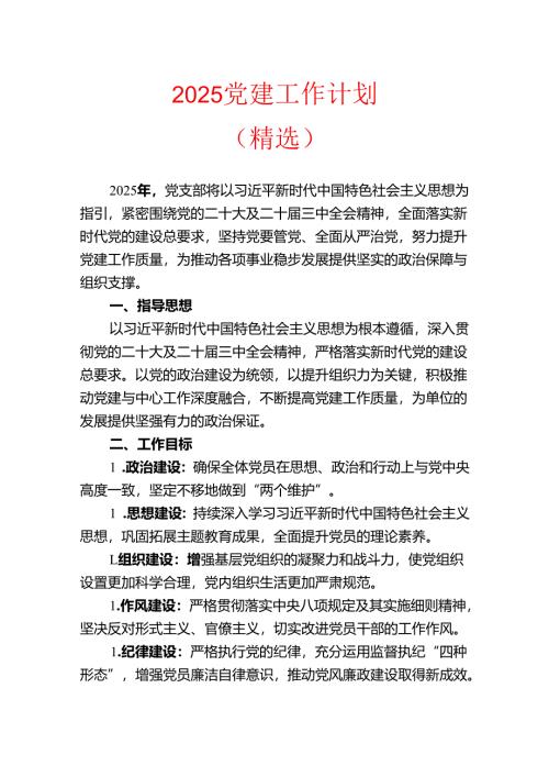 2025党建工作计划.docx